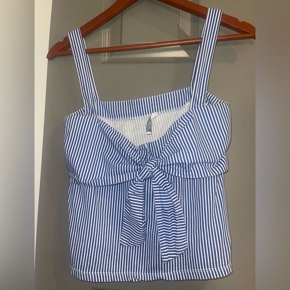 Zara Trafaluc Striped Bow Tank Top | Women’s Size Small - Picture 4 of 10